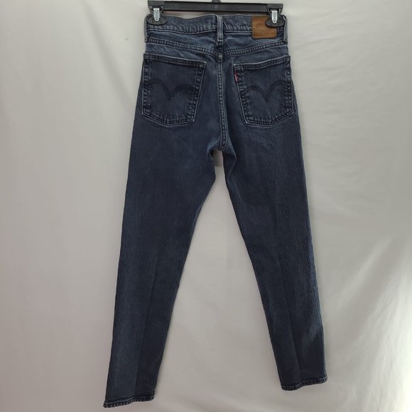 Levi's Wedgie Women's Jeans Dark Washed - Size 24 - Picture 2 of 5